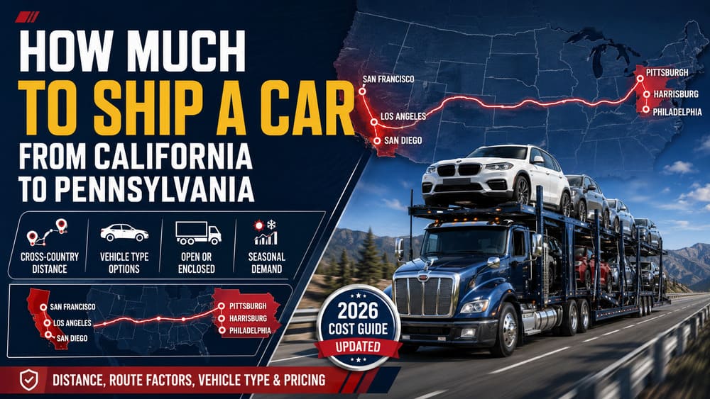 How Much to Ship a Car From California to Pennsylvania?