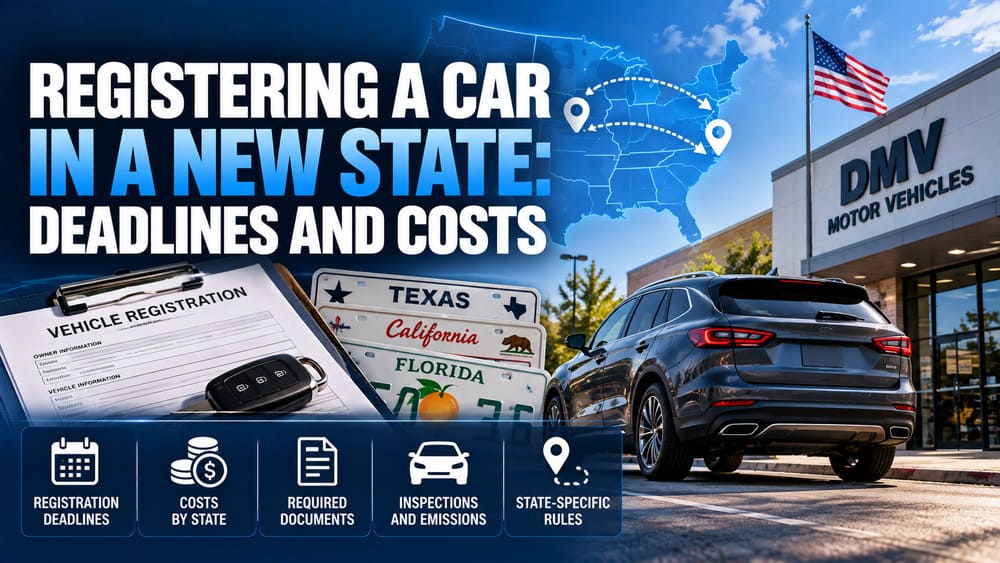 Registering a Car in a New State: Deadlines and Costs