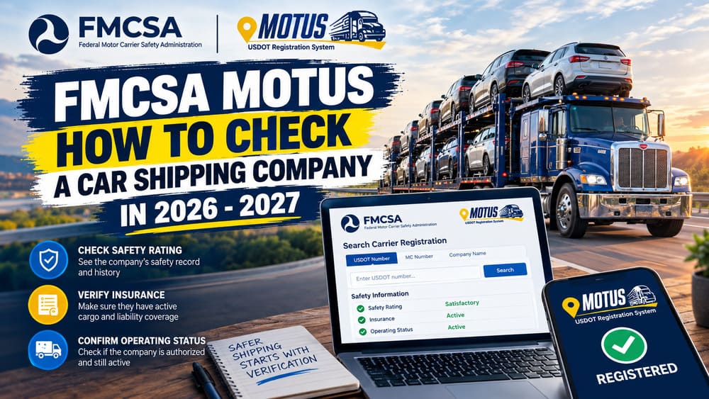 FMCSA Motus- How to Check a Car Shipping Company in 2026 - 2027